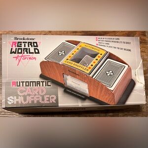 Brookstone Retro World Horizon Automatic Card Shuffler